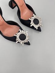 Amina Muaddi Begum satin slingback pumps 95mm - black - 2