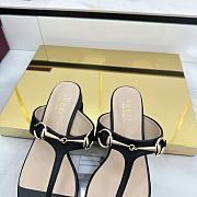 Women's thong sandal with Horsebit black - 2