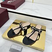 Women's thong sandal with Horsebit black - 3