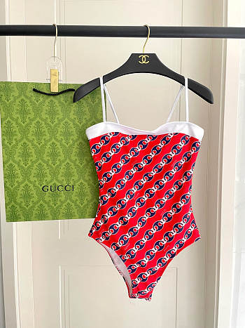 Gucci Printed stretch jersey swimsuit