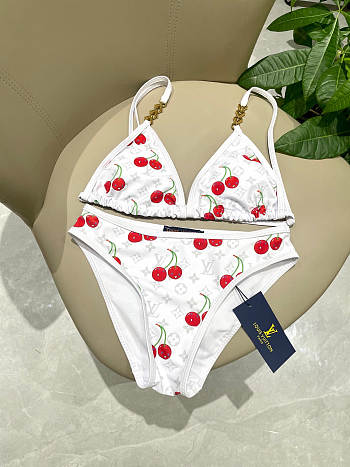 Louis Vuitton cherry white swimsuit