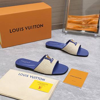 Louis Vuitton 1AHLX6 LV Mare Flat Mule blue