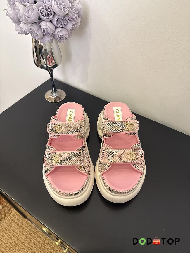 Chanel sandals pink - 01 - 1