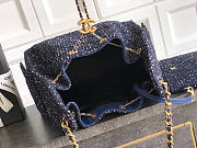 Chanel 25 tweed blue bag size 40x30x15 cm - 6