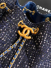 Chanel 25 tweed blue bag size 40x30x15 cm - 3