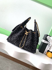 Chanel 25 tweed black bag size 40x30x15 cm - 1