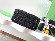 Chanel 25 tweed black bag size 40x30x15 cm - 5