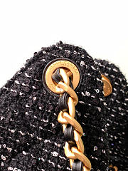 Chanel 25 tweed black bag size 40x30x15 cm - 3