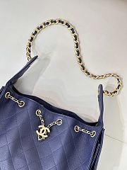 Chanel 25 Blue navi bag size 40x30x15 cm - 3