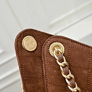 Chanel 25 brown suede bag size 40x30x15 cm - 3