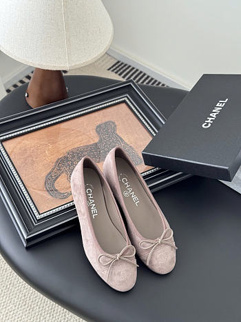 Chanel dusty rose ballet flats 