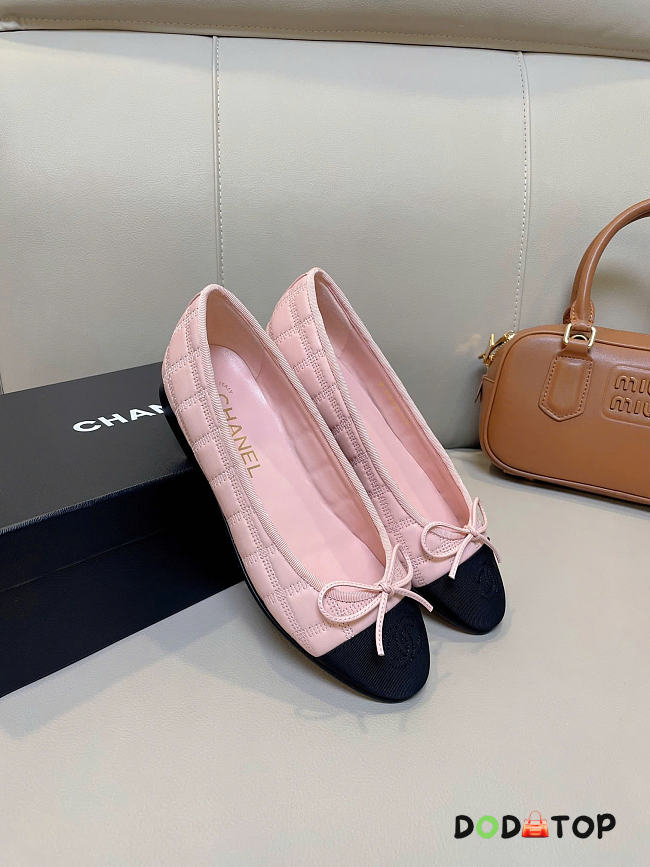 Chanel pink&black ballet flats - 1