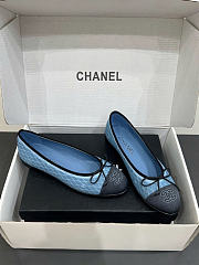 Chanel denim blue ballet flats - 5