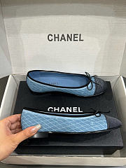 Chanel denim blue ballet flats - 2