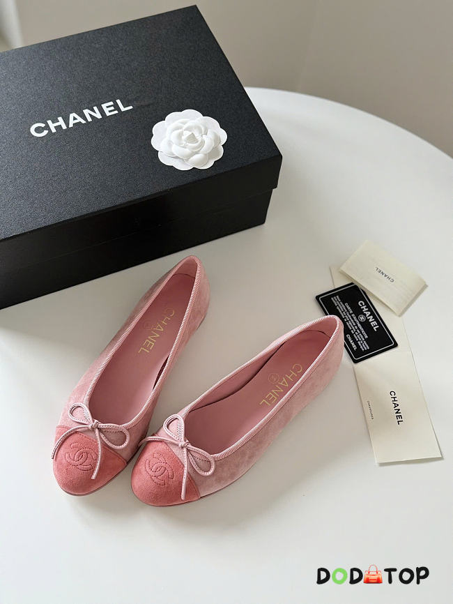 Chanel pink baby ballet flats - 1