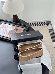 Chanel brown suede ballet flats - 3
