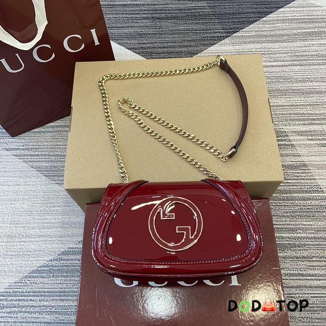 Gucci Crossbody Patent Leather Red Bag size 21.5x11x8cm - 1