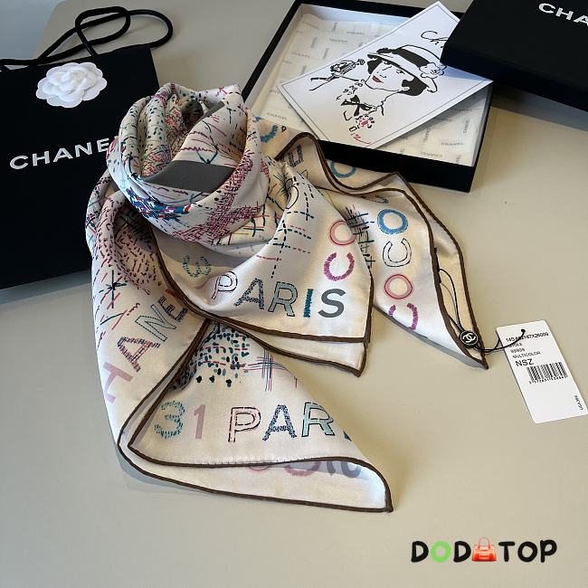 Chanel Scarf logo - 017 - 1