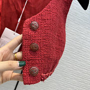 Chanel Sleeveless wool coat red - 5
