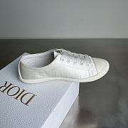 Dior Lucky Sneaker White Crinkled Patent Calfskin - 4