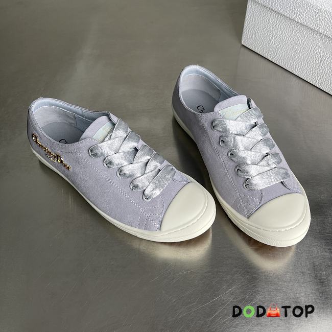 Dior Lucky Sneaker White Crinkled Patent Calfskin blue - 1