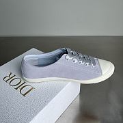 Dior Lucky Sneaker White Crinkled Patent Calfskin blue - 4