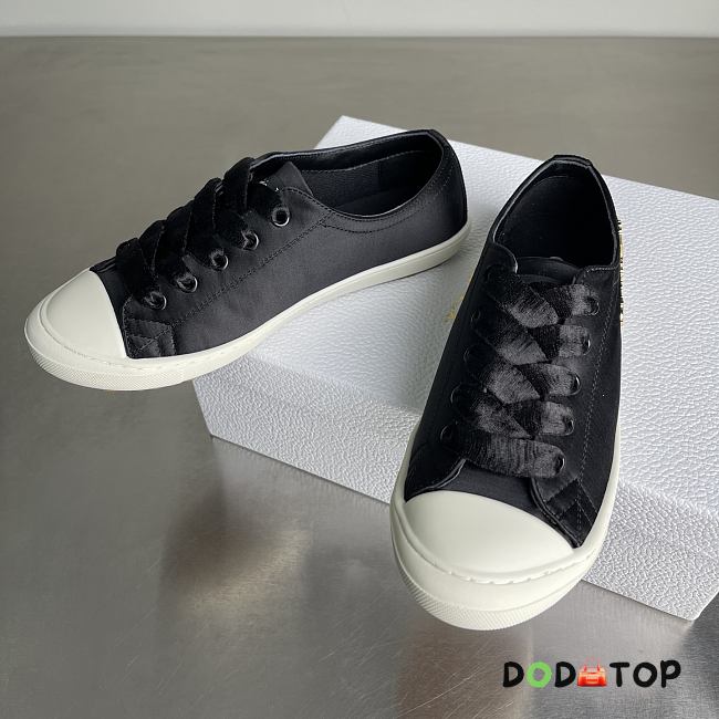 Dior Lucky Sneaker White Crinkled Patent Calfskin black - 1
