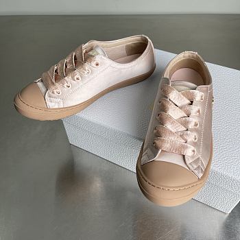Dior Lucky Sneaker White Crinkled Patent Calfskin bronze