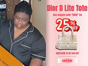 Dior D Lite Tote Cream Medium Size 24 cm - Code DASH (25%) - 1