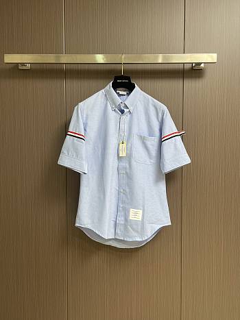 Thom Browne Men's short-sleeve shirt blue