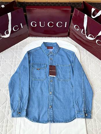 Gucci Men's Long-sleeve shirt denim