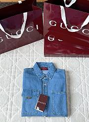 Gucci Men's Long-sleeve shirt denim - 5