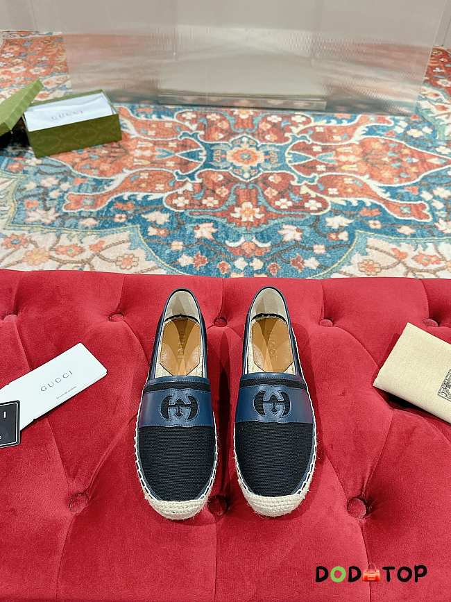 Gucci Men's GG denim espadrilles in blue - 1