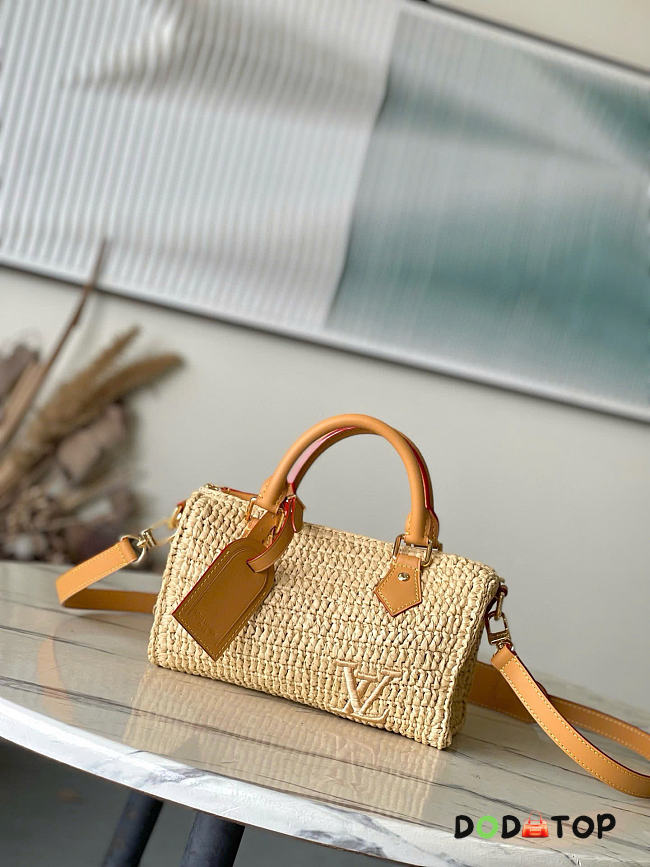 Louis Vuitton Speedy Bandoulière Raffia bag size 25 × 15 × 11 cm - 1