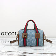 Gucci GG Supreme blue denim bag size 20x13x13cm - 2