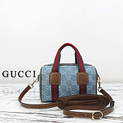 Gucci GG Supreme blue denim bag size 20x13x13cm - 3
