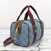 Gucci GG Supreme blue denim bag size 20x13x13cm - 4