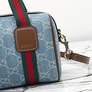 Gucci GG Supreme blue denim bag size 20x13x13cm - 6