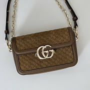 GG Monogram brown bag size 21.5x14x9cm - 5