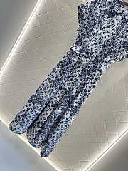 Louis Vuitton chiffon dress blue - 3