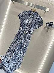 Louis Vuitton chiffon dress blue - 5