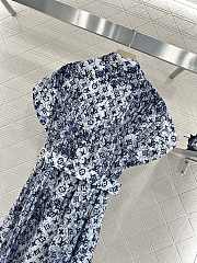 Louis Vuitton chiffon dress blue - 6