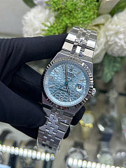 Rolex Land-Dweller Platinum with Ice Blue Dial and Honeycomb Pattern 36mm - 1