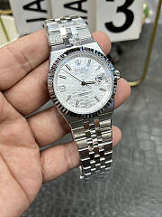 Rolex Land-Dweller Platinum with Ice white Dial and Honeycomb Pattern 36mm - 2