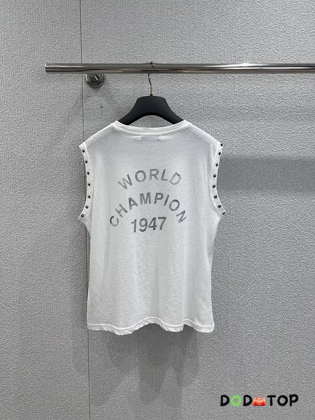 J'Adore Dior Tank Top White cotton jersey - 1