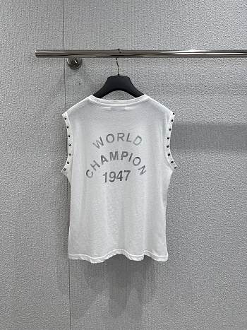J'Adore Dior Tank Top White cotton jersey