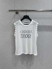 J'Adore Dior Tank Top White cotton jersey - 6