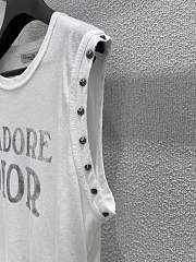 J'Adore Dior Tank Top White cotton jersey - 5