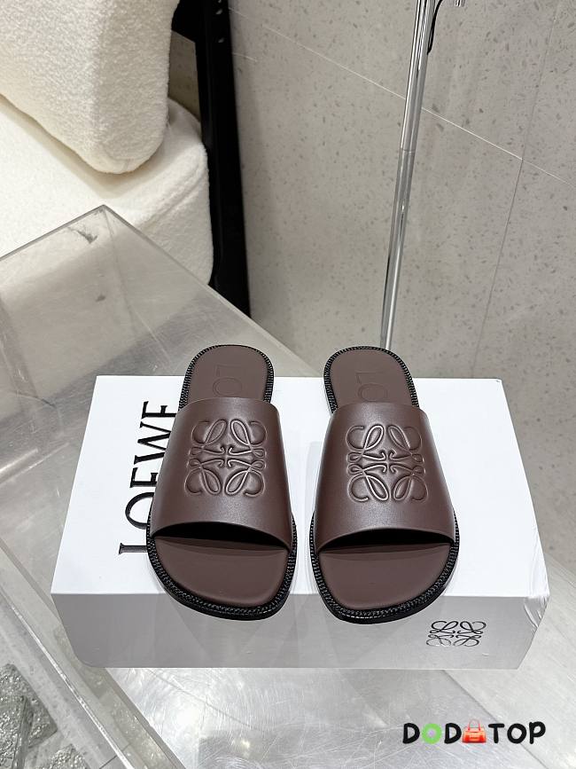 LOEWE Slide (Soft Calf) dark brown - 1