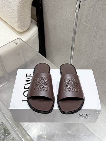 LOEWE Slide (Soft Calf) dark brown